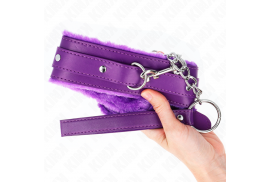 kink collar con correa 65 cm con restricciones morado ajustable 36 42 cm x 55 cm