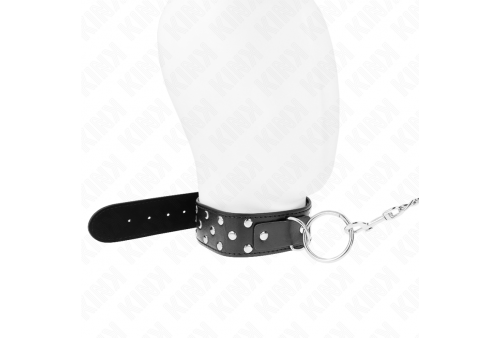 kink collar con correa 65 cm remache anilla negro ajustable 36 50 cm x 38 cm