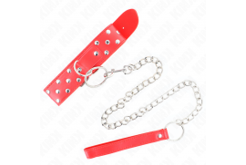 kink collar con correa 65 cm remache anilla rojo ajustable 36 50 cm x 38 cm