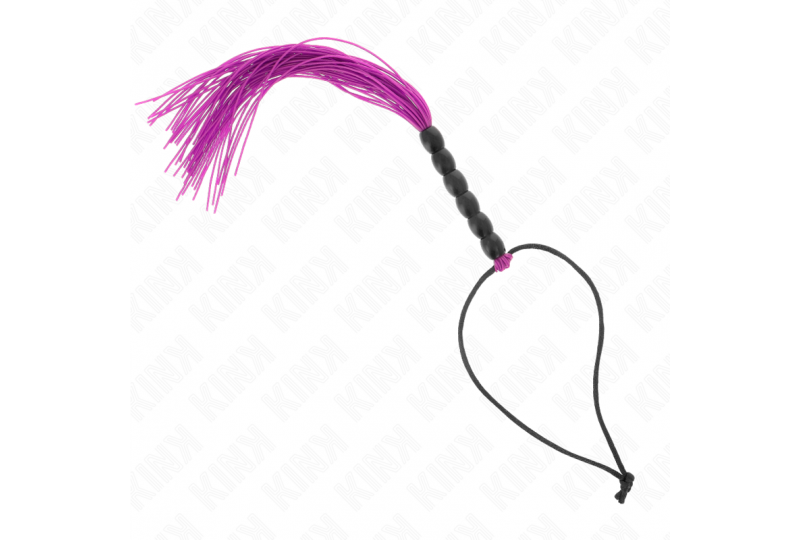 kink mini látigo de silicona con agarre 6 bolas morado 26 cm