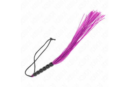 kink mini látigo de silicona con agarre 6 bolas morado 26 cm