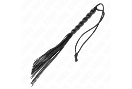 kink mini látigo de silicona con agarre 6 bolas negro 26 cm