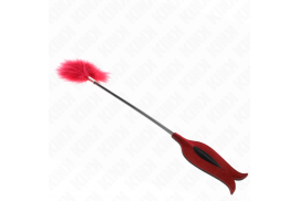 kink plumas para cosquillas con paleta forma de rosa 38 cm