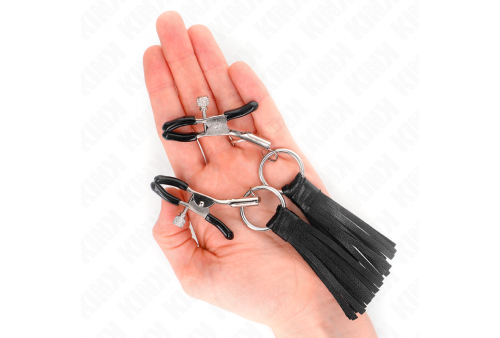 kink pinzas para pezones con borlas de polipiel 6 cm