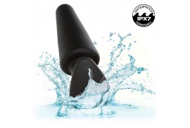 calexotics rock bottom plug anal cónico 10 vibraciones silicona negro