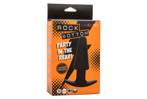 calexotics rock bottom plug anal cónico 10 vibraciones silicona negro