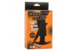 calexotics rock bottom plug anal cónico 10 vibraciones silicona negro