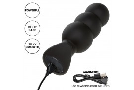 calexotics rock bottom plug anal con cuentas 10 vibraciones silicona negro