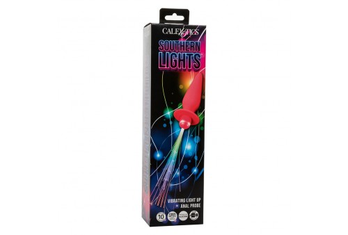 calexotics southern lights light up plug anal con luces 10 vibraciones silicona rosa