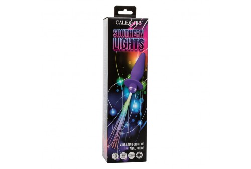 calexotics southern lights light up plug anal con luces 10 vibraciones silicona violeta