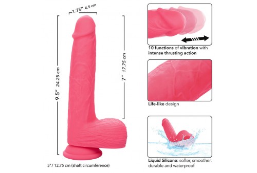 calexotics studs vibrador realístico 10 vibraciones y rosa