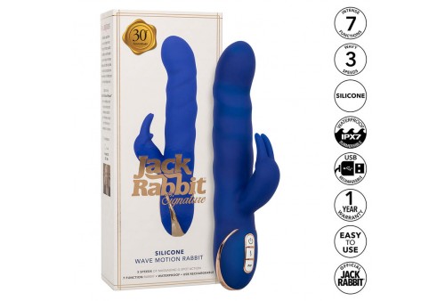 calexotics jack vibrador rabbit movimiento de ondas azul