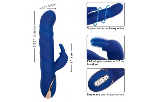 calexotics jack vibrador rabbit movimiento de ondas azul