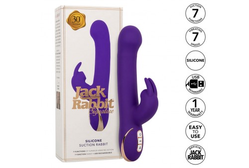 calexotics jack vibrador rabbit y estimulador 7 niveles de vibración y succión azul