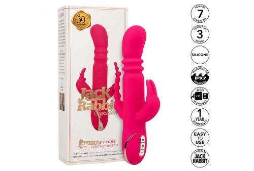 calexotics jack fantasy triple vibrador calentable rabbit rosa