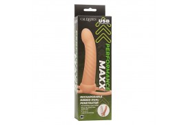 calexotics maxx doble penetrador acanalado 10 vibraciones natural