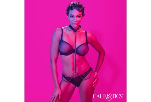 calexotics euphoria collar halter y correa con cadena