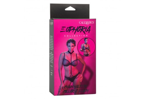 calexotics euphoria collar halter y correa con cadena