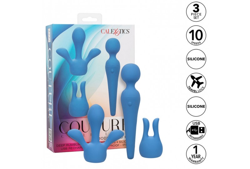 calexotics couture kit vibrador wand 10 vibraciones azul