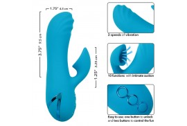 calexotics sunset beach seducer vibrador y estimulador 10 funciones azul