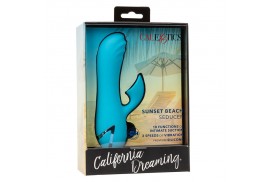 calexotics sunset beach seducer vibrador y estimulador 10 funciones azul