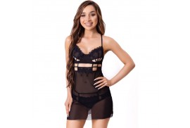 livco corsetti fashion maia 20247 babydoll tanga negro s m