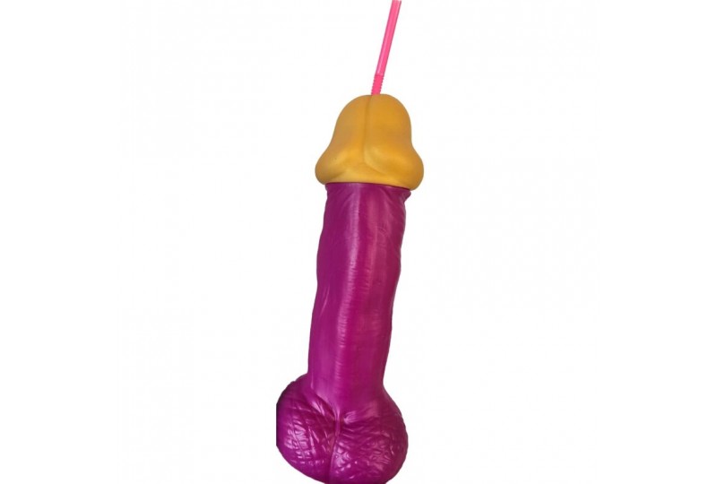 diablo picante vaso pene plástico fucsia