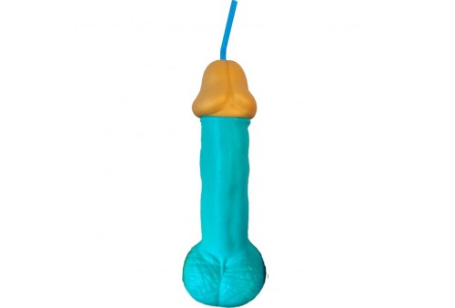 diablo picante vaso pene plastico azul