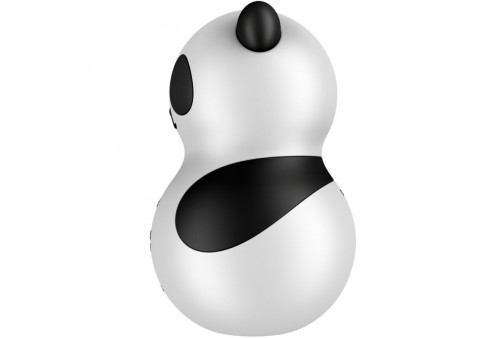 satisfyer pocket panda estimulador vibrador blanco y negro