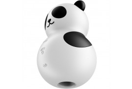 satisfyer pocket panda estimulador vibrador blanco y negro