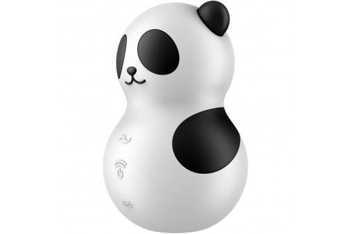 satisfyer pocket panda estimulador vibrador blanco y negro