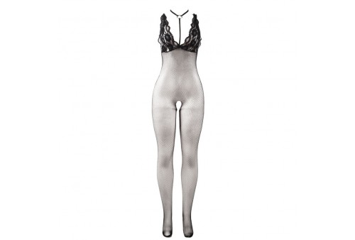 subblime h3249 bodystocking crotchless de rejilla transparente negro talla única