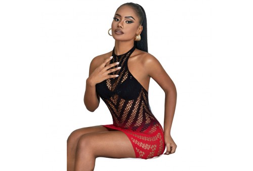 subblime 952242 bodystocking de rejilla elstico degradado rojo y negro talla única