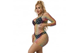 subblime 952426 bodystocking de rejilla manga larga arcoiris talla única