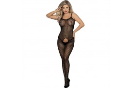 subblime 951726 bodystocking crotchless de rejilla elstico negro talla única