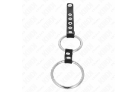 kink anillo pene metal doble 38 cm a 5 cm conectados con cuero