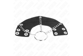 kink anillo pene 4 cm cadena 7 cm metal con cinturón cuero