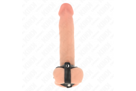 kink anillo pene y correa divisora de bolas cuero ajustable