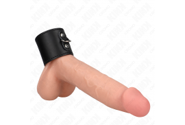 kink anillo pene cuero con cierre a presión 18 x 5 cm