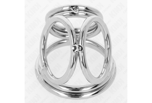 kink anillo pene triple metal cromado 38 cm a 5 cm modelo 1