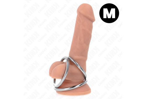 kink anillo pene triple metal cromado 38 cm a 5 cm modelo 2