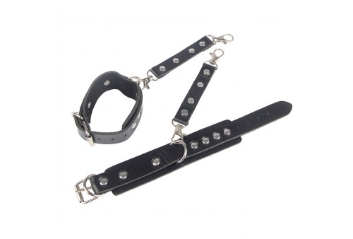 subblime 953690 esposas con cinturón bondage negro talla única