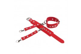 subblime 953706 esposas con cinturón bondage rojo talla única