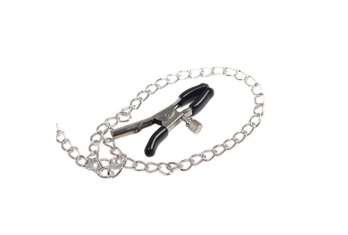 subblime 953720 pinzas para el pecho con correa de cuero bondage negro talla única