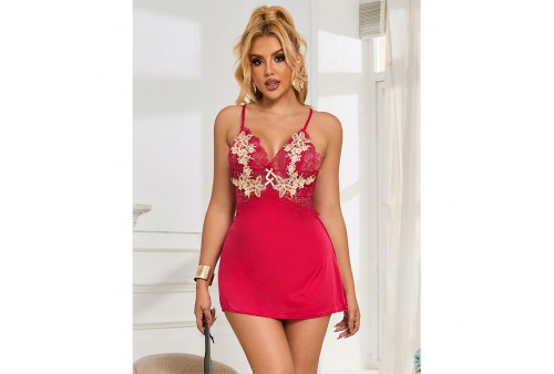 subblime 954123 babydoll con diseño floral rojo s m