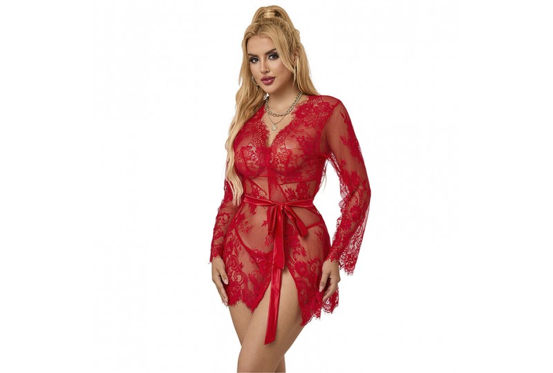 subblime 953782 camisón de encaje tanga rojo l xl