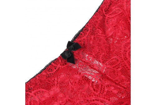 subblime 953898 camisón de seda y encaje panties rojo s m