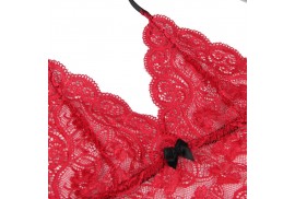 subblime 953898 camisón de seda y encaje panties rojo s m