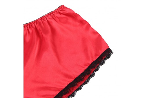 subblime 953898 camisón de seda y encaje panties rojo s m