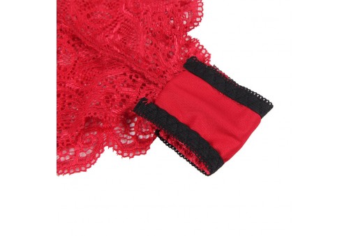 subblime 953898 camisón de seda y encaje panties rojo s m